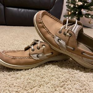 Womens Glitter Sperry Boat Shoes